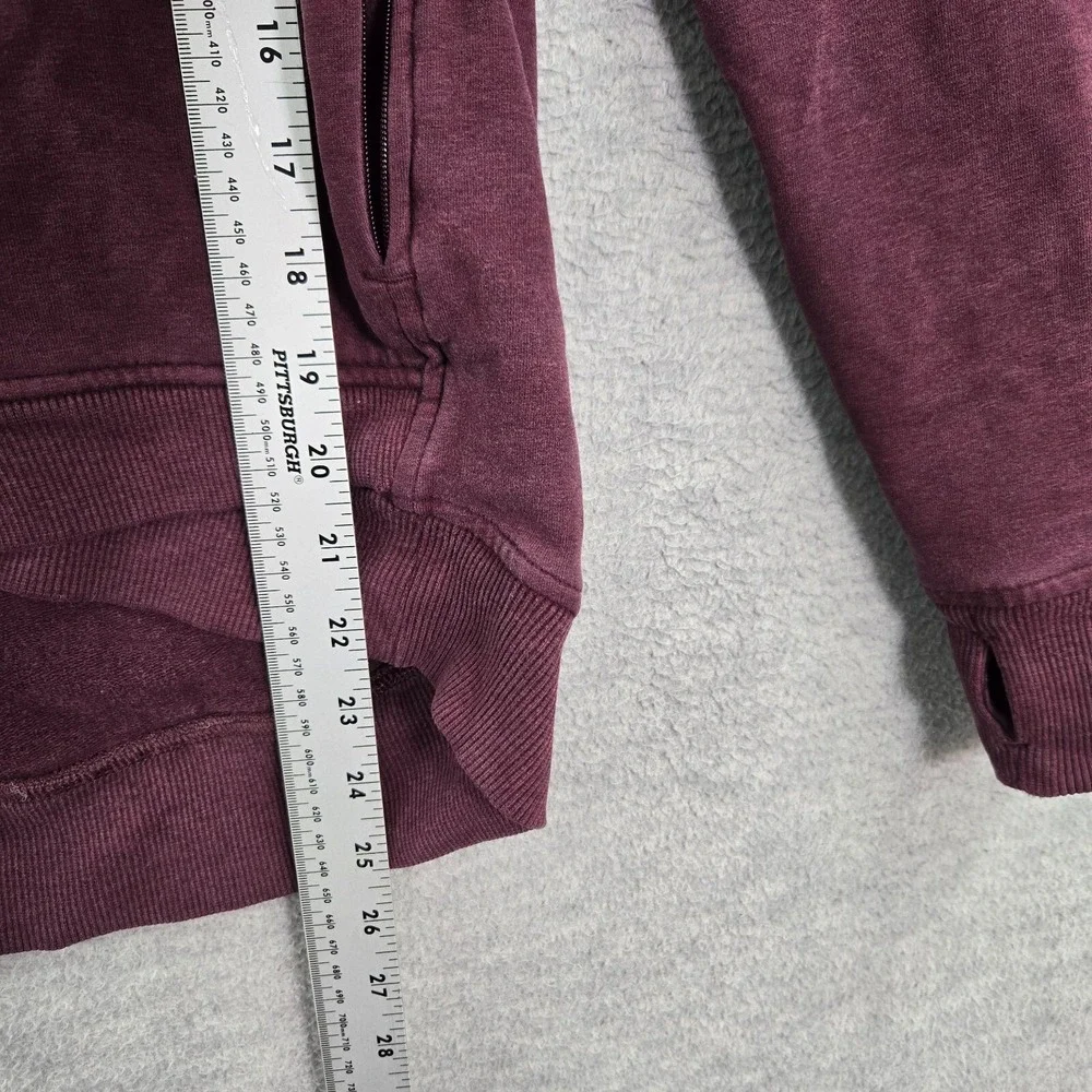 Lululemon Women Sweatshirt 4 Purple Stress Less Hoodie Mock Neck Pocket Pullover
